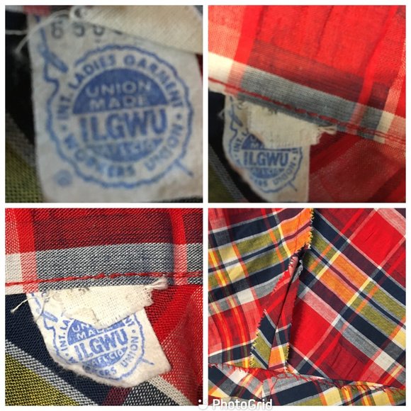 Vintage 60s 70s Plaid Maxi Skirt, Red Blue Plaid A Line Skirt, Hippie Academia - Picture 4 of 14